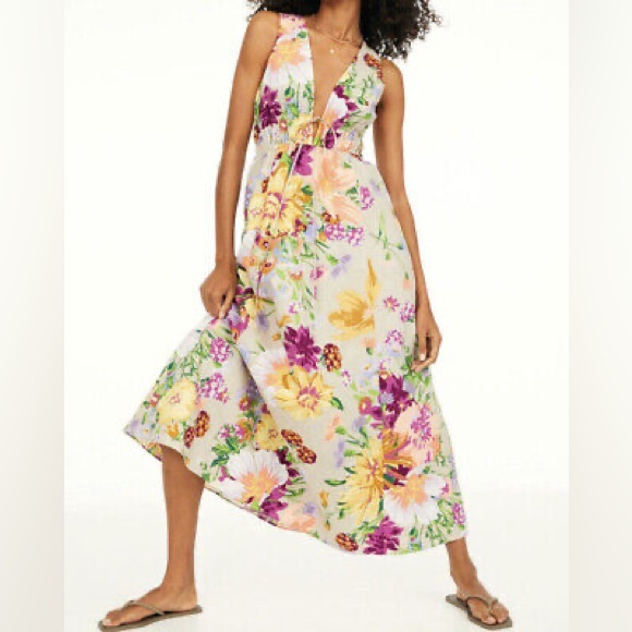 H&M Dresses & Skirts - H&M Floral Summer Linen Blend Maxi Dress Midi/Maxi Long